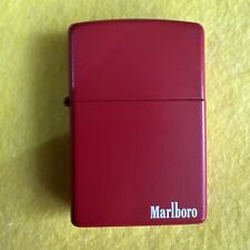 Vintage Unfired Marlboro Red Matte Body Zippo Lighter 2004 scratches picture