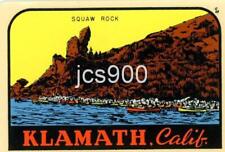 VINTAGE SQUAW ROCK KLAMATH CALIFORNIA STATE SOUVENIR TRAVEL WATER DECAL 1950s picture