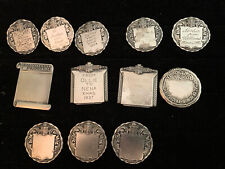 1930’S FRIGIDAIRE GM NAME PLATE BADGE 12 ART DECO STERLING FREEZER TAG LOT XMAS picture