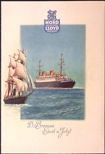 May 18 1934 Nord Deutscher Lloyd Bremen SS Europa Cruise Ship Lunch Menu picture