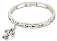 NEW LOT of 10 Guardian Angel Bangle Bracelet 7-1/2 