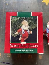 Hallmark Keepsake Christmas Ornament - Santa North Pole Jogger 1989 QX546-2 B16 picture