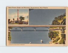 Postcard James Rumsey Bridge and Monument Shepherdstown West Virginia USA picture