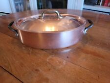 Mauviel Villedieu French Copper Oval Casserole with Lid Made in France picture