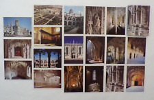 18 VINTAGE MONASTERY OF JERONIMOS LISBON PORTUGAL COLOR POSTCARDS UNPOSTED picture