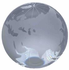 Glass Paperweight Saks Fifth Avenue World Globe 3