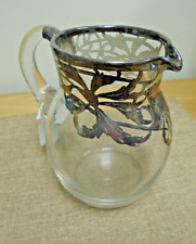 Exceptional Quality Glass and Sterling Silver Glass Pitcher 6