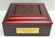 2005 Harley Davidson University 14th Anniversary Wooden Storage Desk Box picture