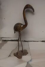 Vintage Standing Metal Crane MCM Decor 22.5 In Tall picture