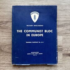 Military Intelligence/The Communist Bloc In Europe/Training Pamphlet 30-1/ 1959 picture