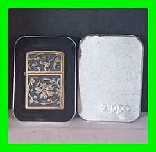 Unique Dark Imperial Filigree Brass Zippo Lighter Mint In Box Very Hard To Find  picture