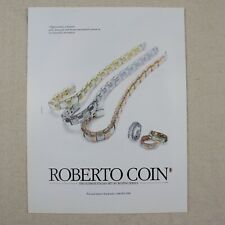 Vintage Roberto Coin Jewelry Print Ad 1999 Paper Magazine Clipping 90s Art Page picture
