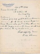Frederick Lehmann US Solicitor General Antique Autograph Signed Letter 1905 picture