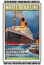 11x17 POSTER - 1928 White Star Line Liverpool Queenstown Philadelphia picture