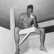 Vintage 1950s Photo Handsome Young Man Underwear Shirtless Naked Gay Interest picture