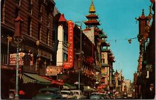 Grant Ave Chinatown Buildings Architecture San Francisco CA Postcard chrome Unpo picture