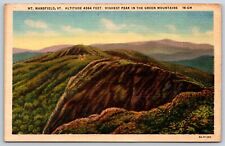Postcard Mt. Mansfield, Highest Peak In The Green Mountains, Vermont Posted 1960 picture