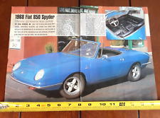 1968 FIAT 850 SPYDER ORIGINAL 2006 ARTICLE picture