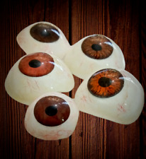 Vintage Brown Prosthetic Eye ~ Antique Artificial Mix Eye Set Of 5 Pcs. picture