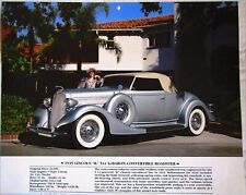1935 Lincoln LeBaron Convertible car print (silver, white top) picture