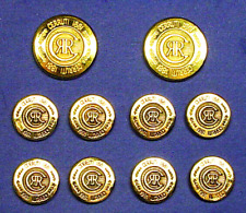 NINO CERRUTI replacement buttons 10 Gold tone 2part metal logo buttons Good Cond picture