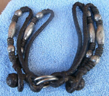 Vintage Braided Horse Hobbles 1/2 in. and 1-1/2 in. Sterling Silver Ferrules picture