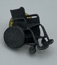 Vintage Wheelchair Lapel Hat Jacket Pin: 7/8