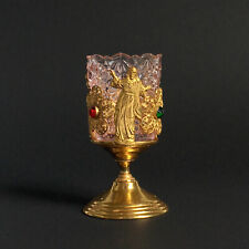 Vintage Filigree Jeweled Catholic Church votive stand candlestick picture