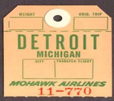 Mohawk Airlines flown baggage check Detroit MI DTW 1960s picture