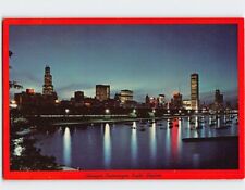 Postcard Chicago's Picturesque Night Skyline Illinois USA North America picture