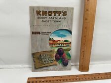 Vintage Knotts Berry Farm Brochure Ghost Town Menu CA California picture