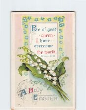 Postcard A Holy Easter Lily of the Valley Flower Art Print Embossed Card picture