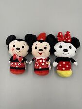 2 Hallmark Itty Bittys 2 Minnie Mouse Retro Red & Mickey Mouse W/ Kiss Mark 5” picture