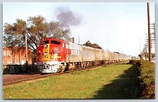 Postcard Texas Chief Santa Fe Steam Train No 16 Norman OK 1970 B53 picture