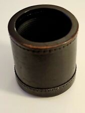 Vintage Leather Dice Cup Shaker ribbed Thick 3.25” picture