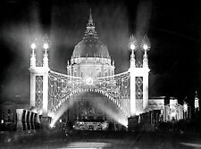1925 SAN FRANCISCO CITY HALL ILLUMINATED@NIGHT DIAMOND JUBILEE ARCHWAY~NEGATIVE picture