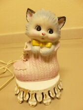 Vintage Kitten Cat Portable Lamp Night Light Underwriters Laboratories picture