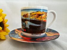 RARE Salvador Dali PERSISTENCE OF MEMORY Espresso Cup & Saucer Chaleur D Burrows picture
