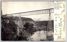 Harrodsburg, Kentucky - High Bridge Over Kentucky River - Vintage Postcard picture