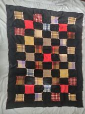 Vintage Antique Handmade Patchwork Quilt - Ohio - Black  ~  58