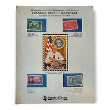 FRANKLIN D ROOSEVELT FDR - 1945 Set of 4 Stamps March of Dimes 100th Anniversary picture