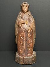 CARVED WOOD BLESSED VIRGIN MARY picture