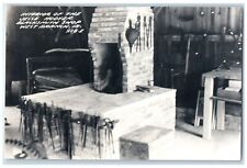 c1940 Interior Jesse Hoover Blacksmith Shop West Branch Iowa RPPC Photo Postcard picture