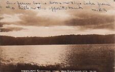 RPPC Postcard Moonlight Greetings Lake Cossayuna NY picture
