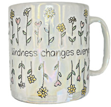 inHomestylez Mug 2022 Kindness Changes Everything White Yellow Pearl flower Gift picture