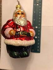 Vintage NOS Christopher Radko Santa & Misses Christmas Ornament 5.5