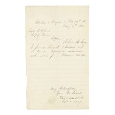 1865 Civil War Letter — Former 21st Connecticut Officer re: Pioneer Detail picture