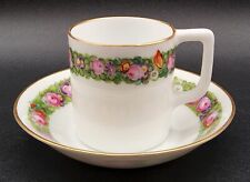 Vintage Nymphenburg Demistasse Espresso Cup & Saucer - Flowers / Floral picture