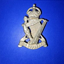 SILVER Hallmarked WWI Royal Irish Rifles Regimental Cap Badge  picture
