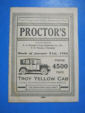 1924 PROCTOR'S TROY  NY BROCHURE ADVERTISING 16 PAGES          picture